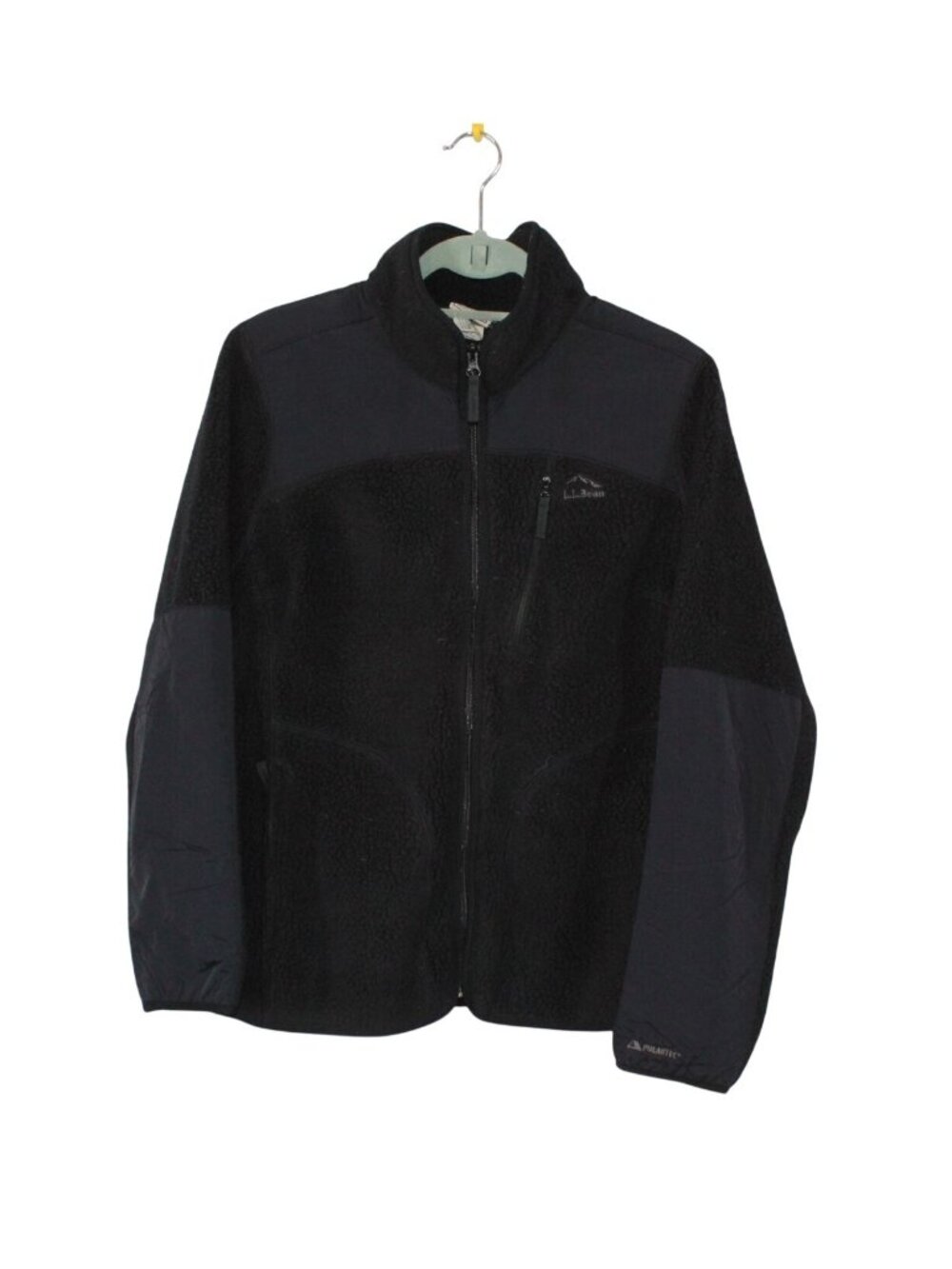 LL Bean Mountain Pro Polartec Fleece Jacket Black Casual Outdoor L Pet